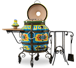 Тандыр "Эллада" с откидной крышкой, со столиком