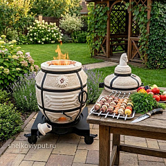 Тандыр "Поручик" с поворотной крышкой