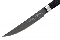 Нож кухонный "Samura Mo-V Stonewash" для стейка 120 мм, G-10 SM-0031B/K