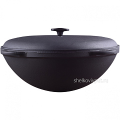 Казан чугунный 12л Ситон с чугунной крышкой + очаг "Султан"