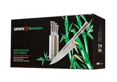 Набор из 4-х ножей и подставки SAMURA BAMBOO SBA-05/K