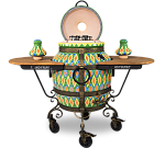 Тандыр "Восточный" с откидной крышкой, с 2-я столиками