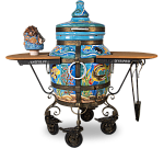 Тандыр "Морской" с откидной крышкой, с 2-мя столиками