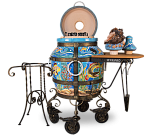 Тандыр "Морской" с откидной крышкой, со столиком