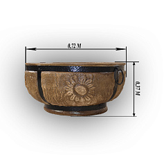 Керамический очаг для костра "Подсолнух"