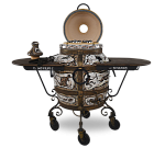 Тандыр "Охота" с откидной крышкой, с 2-я столиками