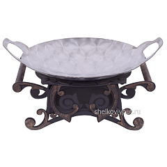 Садж 38 см (нержавеющая сталь) + подставка "Находка"