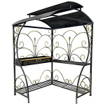 Мангал с беседкой "Оазис" (Толщина стали жаровни 3 мм)