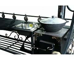Мангал-беседка "Вдохновение" с печью, мойкой и дымоходом