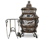 Тандыр "Охота" с откидной крышкой, без столика