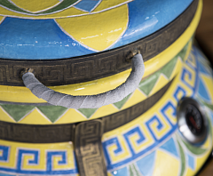 Тандыр "Голубая лилия" с откидной крышкой