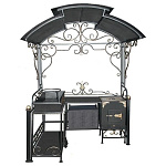 Мангал "Модерн NEW" с коптильней и выдвижной жаровней (Толщина стали жаровни 3 мм, толщина стали печи 3 мм)