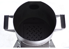 Казан чугунный 17л Ситон с чугунной крышкой + очаг "Премиум "Берель"