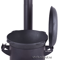 Казан чугунный 17л Ситон с чугунной крышкой-сковородой + очаг "Премиум "Берель"