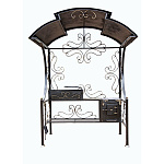 Мангал "Универсал Люкс" с дымоходом (Толщина стали жаровни 3 мм, толщина стали печи 3 мм)