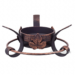 Садж-крышка 37,5 см (чугун) + подставка под садж "Классика" Виноградный лист