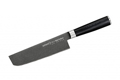 Нож кухонный "Samura Mo-V Stonewash" накири 167 мм, G-10 SM-0043B/K