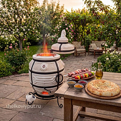 Тандыр "Поручик" с поворотной крышкой
