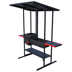 Печь-мангал с крышей 360 Искандер Инклайн Эйр