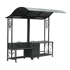 Мангал с крышей "Шеф-повар"