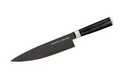 Нож кухонный "Samura Mo-V Stonewash" Шеф 200 мм, G-10 SM-0085B/K