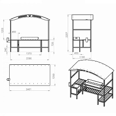 Гриль-Мангал "ЦЕЗАРЬ" с печкой для казана 12-16л