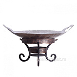 Садж 38 см (нержавеющая сталь) + подставка "Шелковый путь"