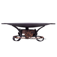 Садж 58 см (чугун) + подставка кованная "Классика" Виноградный лист