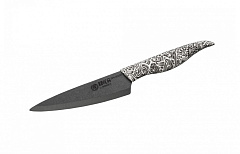 Нож кухонный "Samura Inca" универсальный 155 мм, чёрная циркониевая керамика SIN-0023B/K